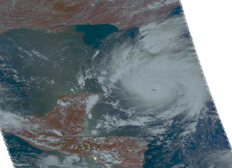 Storm Gustav as photographed by the Aqua satellite