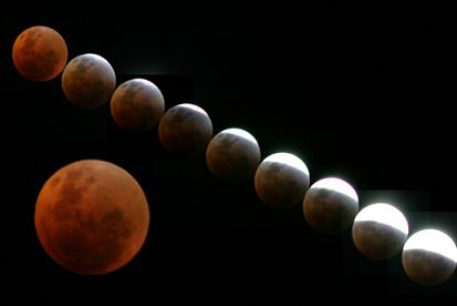 A total lunar eclipse, not partial like the current one, as photographed from Australia, August 28, 2007