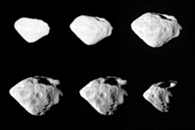 תצרף ההתקרבות של רוזטה לאסטרואיד שטיינס. צילום: סוכנות החללל האירופית