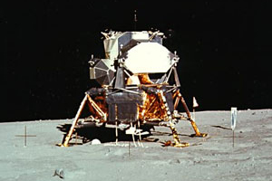 המודול הירחי במשימת אפולו 11. (מקור:נאסא)