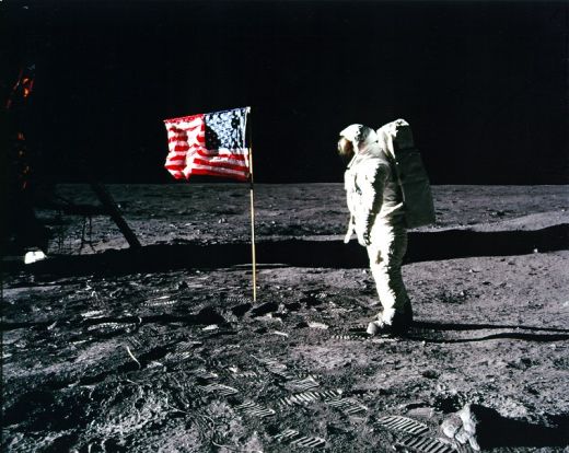 The moon hoax - the astronauts did not plant a flag on the moon