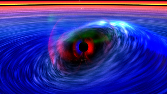 Illustration of a black hole. From the NASA website
