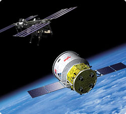 החללית סיגנוס של אורביטל סיינס תשמש אף היא לאספקה לתחנת החלל. צילום: אורביטל