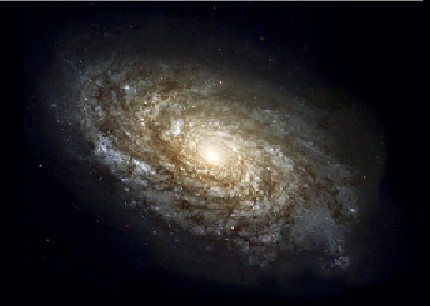 הגלקסיה הספיראלית NGC 4414. באמצעותה הוכח קיום האנרגיה האפלה