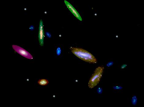 The galaxies studied at the Weiss Observatory. More details at the bottom of the news