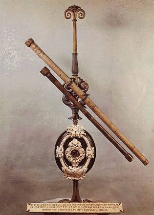 Galileo's two telescopes from the Science Museum in Florence