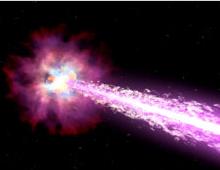 Gamma ray burst. Imaging: NASA