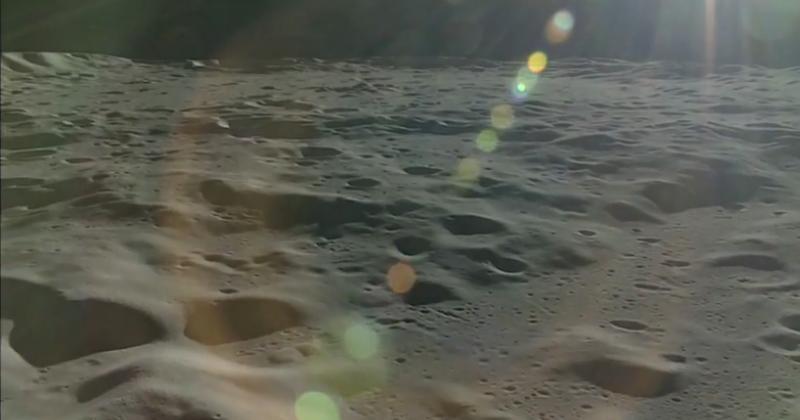 The surface of the moon from a small distance as photographed from the Kaguya spacecraft seconds before its crash. Photo: JAXA - Japanese Space Agency