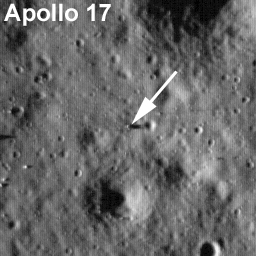 The Lunar Module of Apollo 17 - Challenger. The width of the image is 359 meters