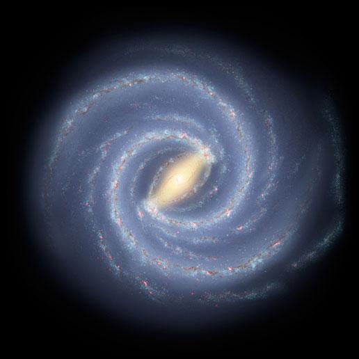 Visualization of the Milky Way as seen from the outside. Figure: JPL - NASA's Jet Propulsion Laboratory