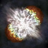 Artist's rendering of a large supernova/ Image: M. Weiss/NASA/CXC