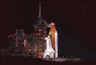 Space shuttle Discovery on the launch pad. Photo: NASA