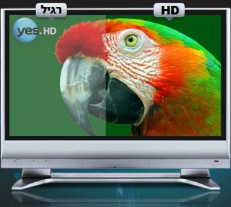 הדגמה של שידורי HD. מתוך פרסום של חברת YES