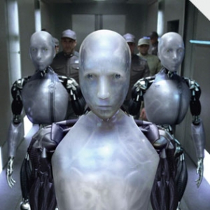 Smart robots. From the movie I, Robot, 2004