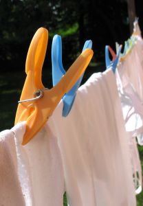 Drying laundry using a conventional method