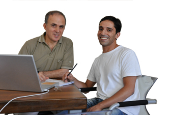 Right: Yaron Mosenzon and Prof. Yossi Jordan. Weizmann Institute photo Right: Yaron Mosenzon and Prof. Yossi Jordan. Weizmann Institute photo