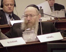 הנציג הבכיר של החרדים בכנסת, יעקב ליצמן, סגן שר הבריאות (2010) מייצג את ישראל למרבה האירוניה בכנס של ה-OCED