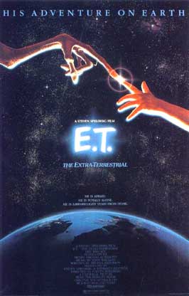 כרזת הסרט ET מתוך ויקיפדיה. החייזר דומה מדי לאדם
