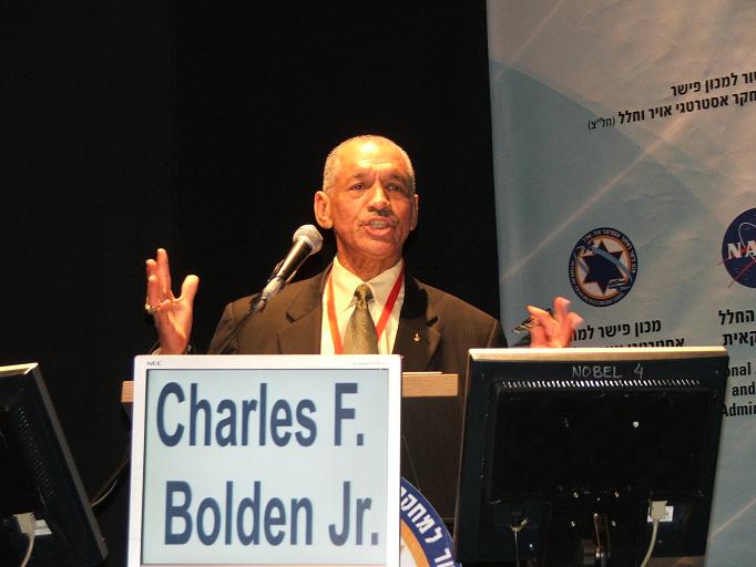 NASA Chief Charles Bolden at the Ilan Ramon Space Conference, Herzliya, January 2010