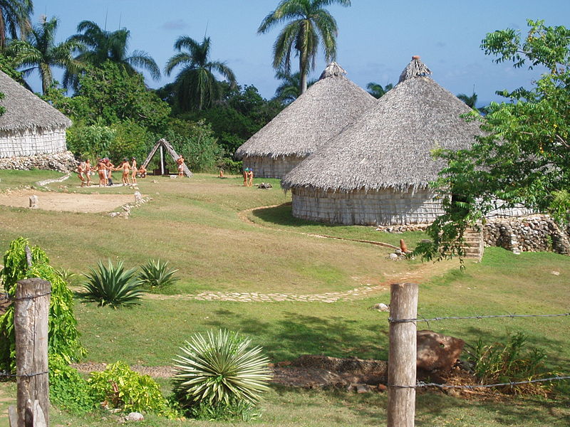 שיחזור כפר טאינו בקובה. מתוך ויקיפדיה