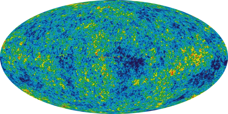 תמונת קרינת הרקע של היקום כפי שקובצה על ידי WMAP
