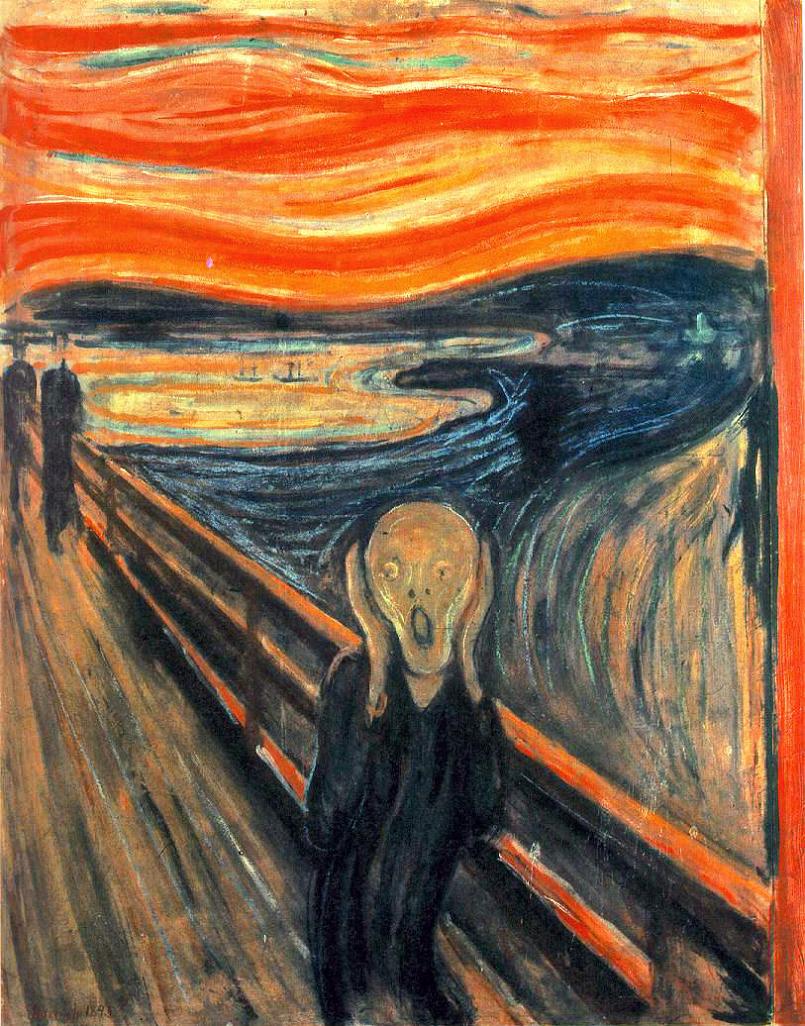 The Scream - the work of Munch, 1893