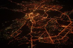 צילום אוויר של העיר הרוסית קאזאן בלילה, מתוך ויקיפדיה