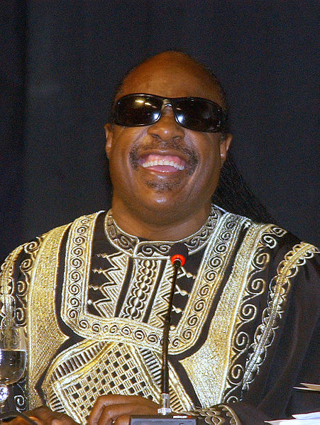 Stevie Wonder, from Wikimedia. Photo: Agência Brasil. CC licensed