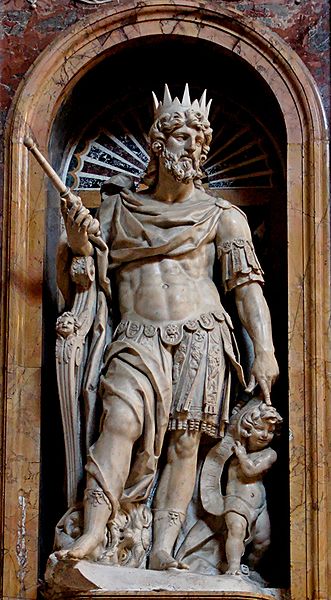 פסל דוד - יצירתו של Nicolas Cordier בבזיליקה של David_SM_Maggiore ברומא