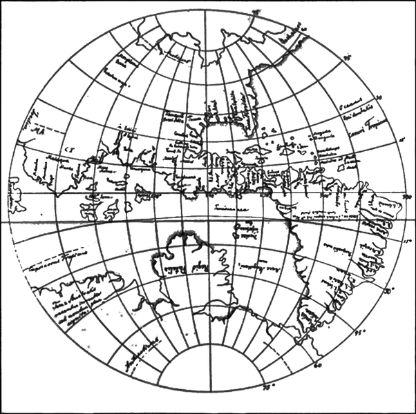מפת העולם ששורטטה ב 1533