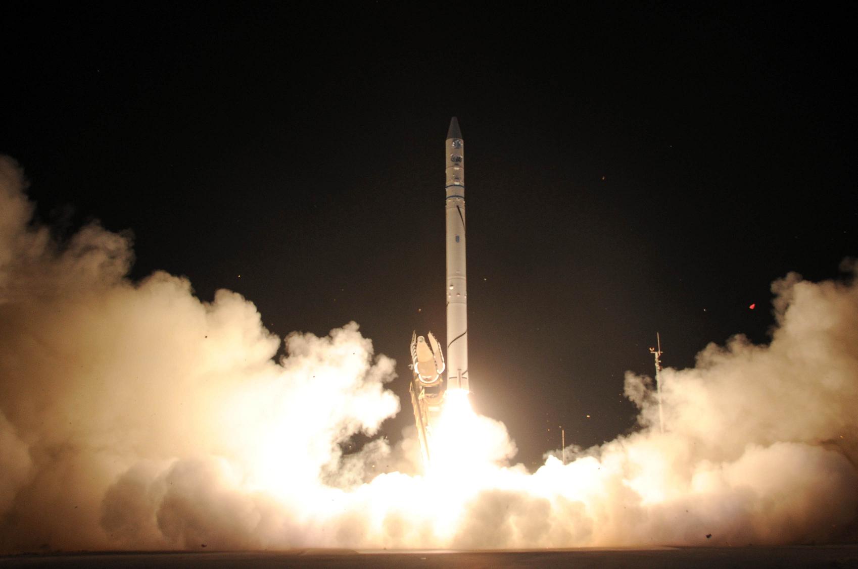 The launch of the Ofek 9 satellite on June 22, 2010, at 22:00 from Palamhim. Photo: Israel Aviation Industry