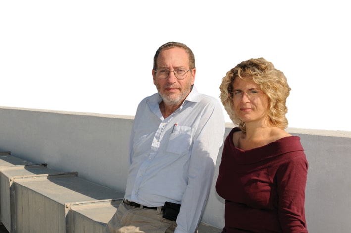 Right: Dr. Tzvia Olander and Prof. Doron Lantz. Communication of smells