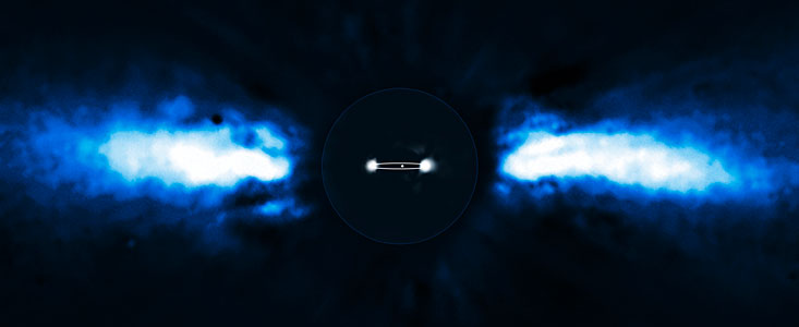 לראשונה הצליחו אסטרונומים לצפות ישירות בתנועת כוכב לכת כאשר הוא נע לצידו השני של השמש שלו. צילום: סוכנות החלל האירופית.