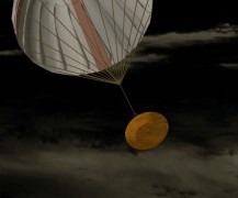 תפיסת אמן של החללית היאבוסה הצונחת עם מטען ובו דגימה מהאסטרואיד איטוקווה. איור: JPL/נאס"א