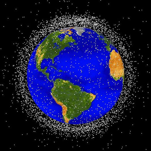 Space debris in low orbits. Image: NASA