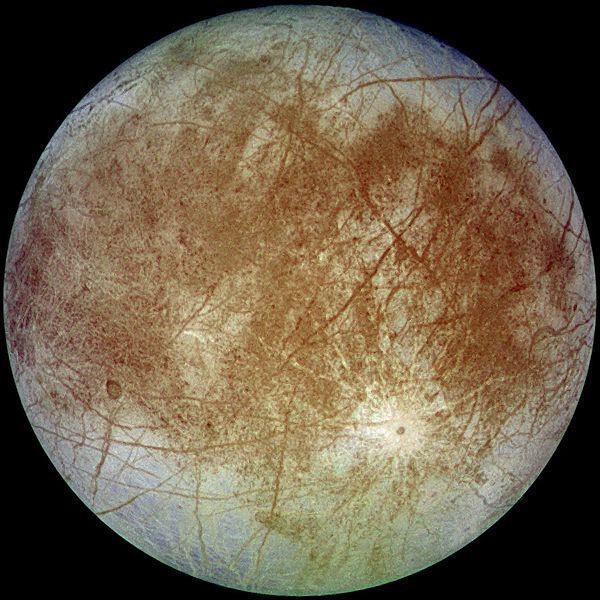 The moon Europa in natural colors