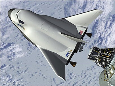 Sierra Nevada proposed to develop a space plane as a vehicle to launch humans into orbit. PR photo: Sierra Nevada Spice.
