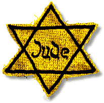 טלאי צהוב שהיהודים באיזורים שנכבשו על ידי הנאצים באירופה ובצפון אפריקה נאלצו לענוד כדי שיזהו אותם