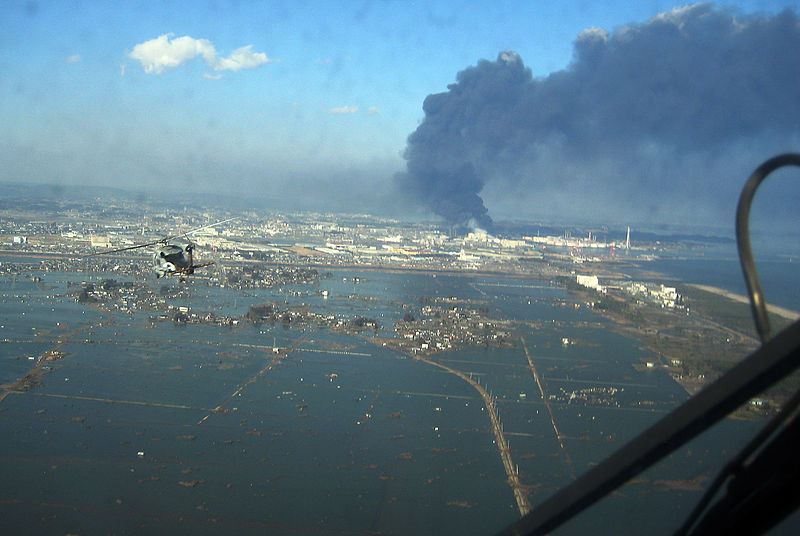 העיר סנדאי לאחר הצונאמי. מקור: wikimedia commons