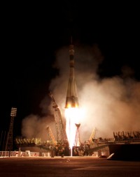 The launch of the Soyuz TMA-21 spacecraft to the International Space Station, 5/4/2011 Kazakhstan time and also Israel, 4/4/2011 US EDT