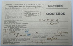 כרטיס הירידה של אישנטיין בנמל דובר, 1933