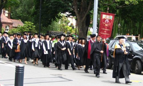 Graduation ceremony at the University of Canterbury in the UK. From Wikipedia