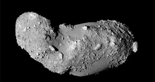 Asteroid Itokawa as photographed by the Japanese spacecraft Yabusa. From Wikipedia