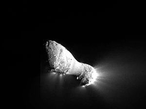 Comet Hartley as imaged in 2011 by the Epoxy/Deep Impact spacecraft