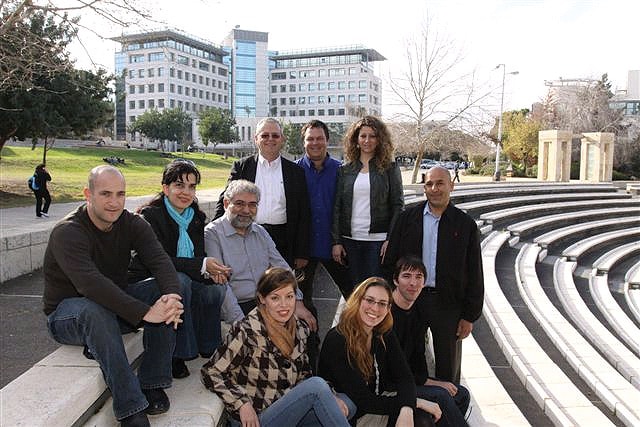 Liaison office staff: standing - from right to left: David Shemtov, Lior Harpaz, Jacky Laban, Boris Hershkovich. Sitting - from right to left: Mark Davison, Keren Atia, Merav Gutman, Alex Gordon, Adi Sela, Golan Ofer