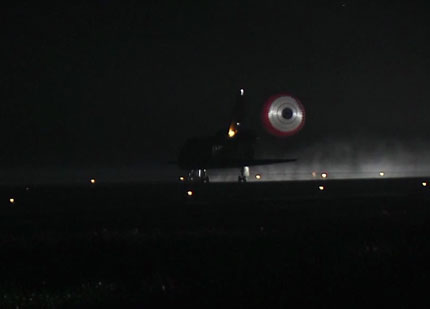 Night landing for the Endeavor ferry, July 1, 2011