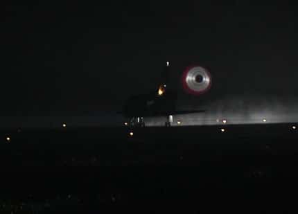 Night landing for the Endeavor ferry, July 1, 2011