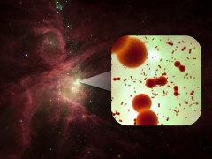 ערפילית אוריון ומולקולות חמצן בעקבות הגילוי של מולקולות אלו באיזורים בהם נוצרים כוכבים בערפילית אוריון בידי טלסקופ החלל הרשל איור: נאס"א