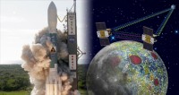 המחשה של משימת GRAIL שתקיף את הירח בשנת 2012. איור: נאס"א