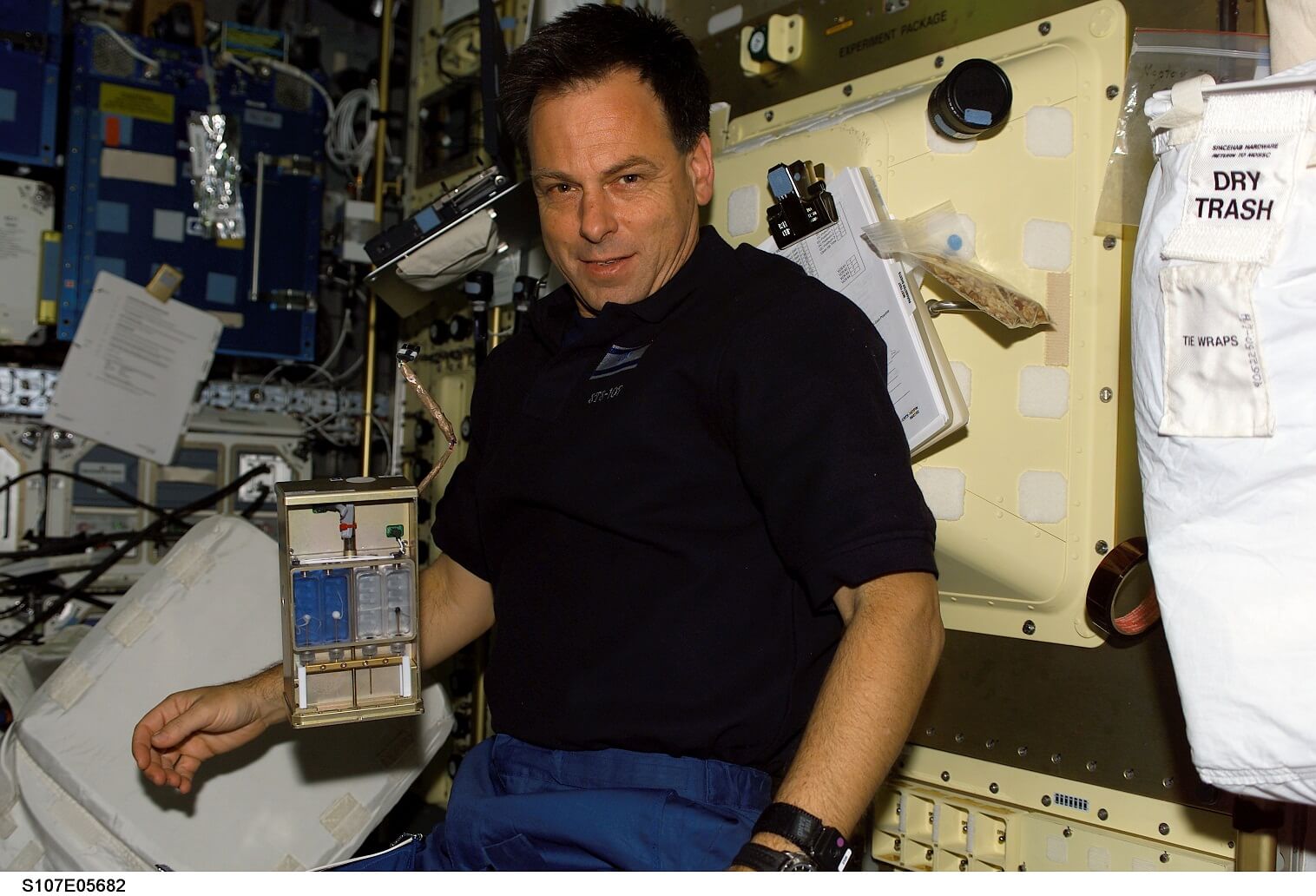 The late Ilan Ramon on the Columbia shuttle, on flight STS-107. Photo: NASA